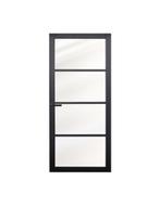 Zwarte binnendeuren met glas | paneel | schuifdeur, Doe-het-zelf en Verbouw, Deuren en Horren, Nieuw, Schuifdeur, 80 tot 100 cm