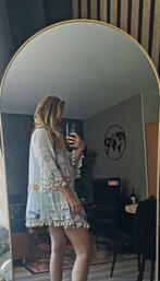 Zomerse witte strand jurk, delfts blauw, kwastjes, Kleding | Dames, Blouses en Tunieken, Ophalen of Verzenden, Zo goed als nieuw
