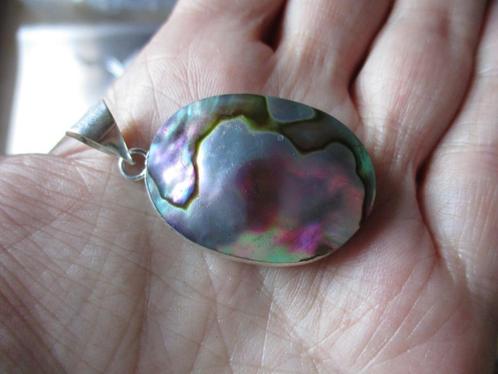 1024/ verzilverde abalone hangers(meerdere foto's), Sieraden, Tassen en Uiterlijk, Kettinghangers, Nieuw, Overige materialen, Zilver