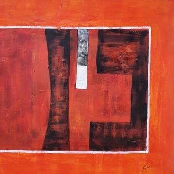 Schilderij Red box