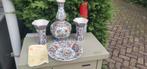 Delfts Blauw vazen set met wandbord, Antiek en Kunst, Ophalen