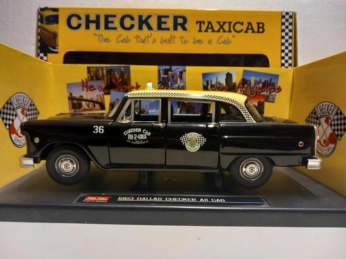 Checker Taxi Cab zwart Sun Star metal 1:18 KRD, Hobby en Vrije tijd, Modelauto's | 1:18, Zo goed als nieuw, Auto, Sun Star, Ophalen of Verzenden