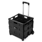 PARTIJ Packaway XL Opvouwbare Boodschappentrolley met wielen, Ophalen, Uitschuifbare handgreep, 30 cm of meer, Zwart