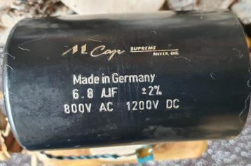2x Mundorf MCap Supreme Silver/Oil MKP 6,8 µF condensator. beschikbaar voor biedingen