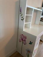 Ikea Micke Wit kinder bureau met opbergruimte, Ophalen, In hoogte verstelbaar, Gebruikt, Bureau