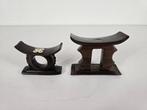 Twee miniatuur krukken, hout, Ashanti, Ghana midden 20e eeuw, Ophalen of Verzenden