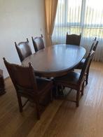 Eetkamer tafel met 6 stoelen, Ophalen, Gebruikt