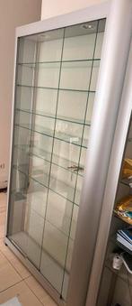Diverse glazen vitrinekasten, Huis en Inrichting, Kasten | Vitrinekasten, Ophalen, Gebruikt, 200 cm of meer, 50 tot 100 cm