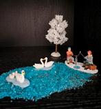 Kerstdorp Poppetjes Set met zwanen, Ophalen