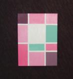 Schilderij Blokken Pastel kleuren Anti-Mondriaan Abstract, Antiek en Kunst, Kunst | Schilderijen | Abstract, Verzenden