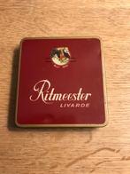 oude sigarendoos in blik Ritmeester Livarde, Verzamelen, Ophalen of Verzenden, Gebruikt, Tabaksdoos of Verpakking