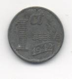 Zinken cent 1942, Postzegels en Munten, Munten | Nederland, Ophalen of Verzenden, Koningin Wilhelmina, 1 cent, Losse munt