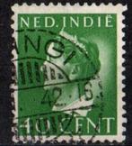 Nederlands Indië nr. 281b Koningin Wilhelmina 1941 gestempel, Postzegels en Munten, Ophalen of Verzenden, Gestempeld, Nederlands-Indië