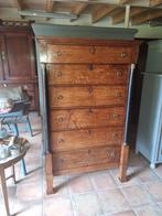Prachtige Antieke Eiken Empire Chiffonnière Zes Laden Kast