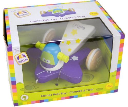 Houten boikido vliegtuig met trektouwtje "comet"., Kinderen en Baby's, Speelgoed | Houten speelgoed, Nieuw, Overige typen, Verzenden