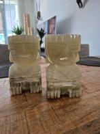 2 onyxsteen Azeateekse Tiki Maya-sculptuur, Ophalen of Verzenden