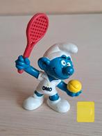 Smurf: Tennissmurf met reclame OMO te koop, Ophalen of Verzenden, Gebruikt, Overige Smurfen, Poppetje, Figuurtje of Knuffel