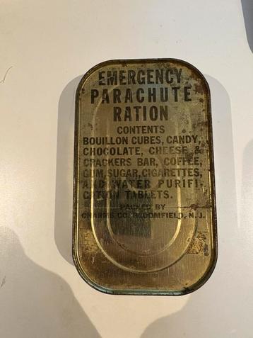 Amerikaanse Emergency Parachute Ration WW2 beschikbaar voor biedingen