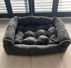 Zachte hondenmand – donkergrijs met beige bies, Dieren en Toebehoren, Ophalen of Verzenden, Nieuw, Stof