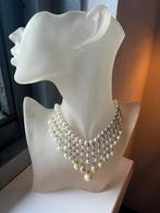 Antieke vintage parelketting kristal aurora borealis ketting, Sieraden, Tassen en Uiterlijk, Antieke sieraden, Ophalen of Verzenden