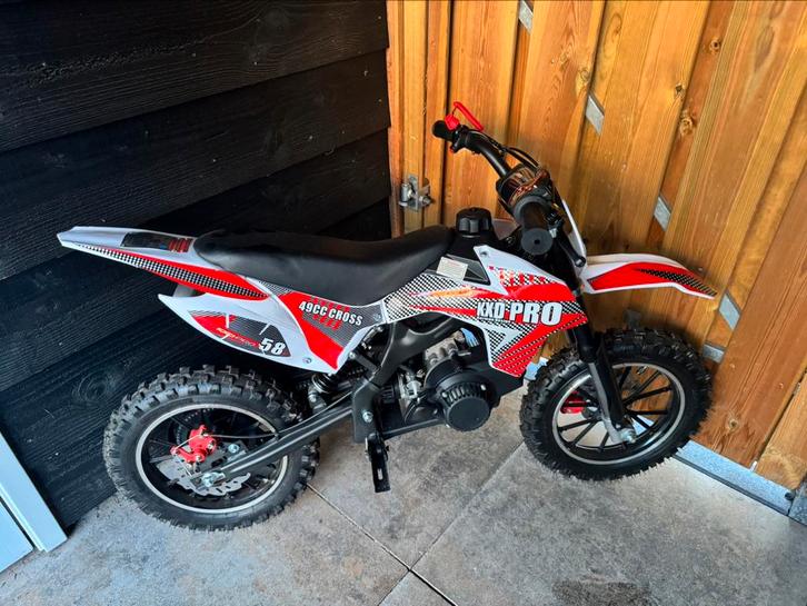 Minicrosser KXD 49cc, minibike, pitbike, crosser, rood, Fietsen en Brommers, Minibikes, Midibikes en Pitbikes, Zo goed als nieuw