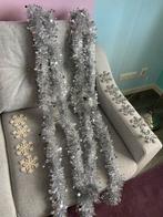Sneeuwvlokken zilver slingers tafel versiering, Diversen, Ophalen of Verzenden, Zo goed als nieuw