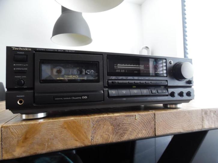 Technics Quartz Direct Drive 3 koppen Class AA deck RS-BX707, Audio, Tv en Foto, Cassettedecks, Enkel, Overige merken, Tiptoetsen