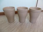 plantenpotten uni 3x, Rond, Ophalen of Verzenden, Zo goed als nieuw, Minder dan 25 cm