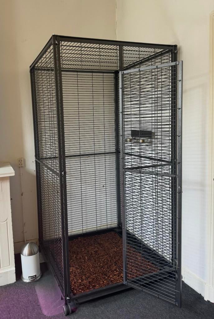 Papegaaienkooi/Binnenvoliere. 200x100x100, Dieren en Toebehoren, Vogels | Hokken en Kooien, Ophalen, Gebruikt, Metaal, Vogelkooi
