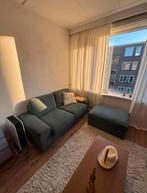 2-zits bank + hocker, Ophalen, Gebruikt, Stof