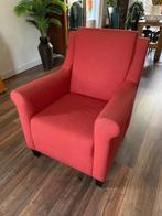 Te koop: Rode fauteuil, Gebruikt, Stof, 75 tot 100 cm, 50 tot 75 cm