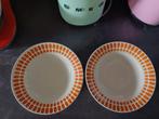 Vintage Franse diepe borden Sarregeumines oranje stuksprijs, Verzenden