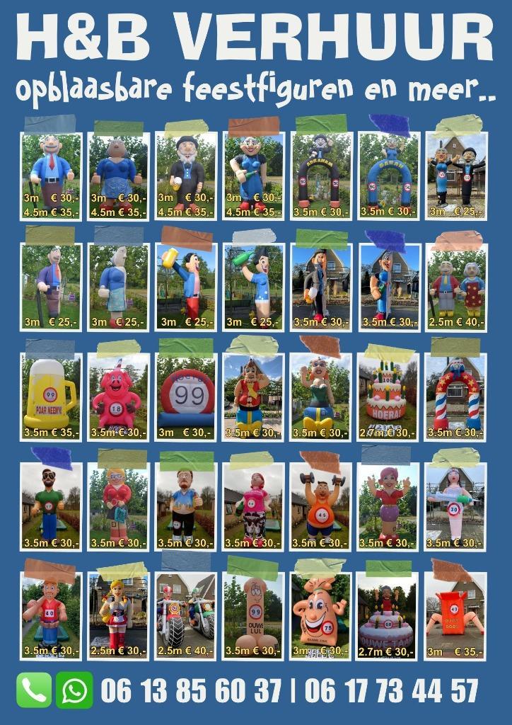 huur opblaasbare feestartikelen en poppen voor mooie prijs, Hobby en Vrije tijd, Feestartikelen | Verhuur, Zo goed als nieuw, Abraham of Sarah