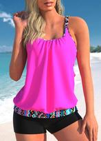 Tankini - badpak roze bikini 34 36 38 40 42 44 46 48 50 sup, Ophalen of Verzenden, Zo goed als nieuw, Badpak, Zwart