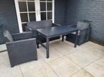 Tuinset, tafel,bank en 2 stoelen, Tuin en Terras, Ophalen, 4 zitplaatsen, Kunststof, Gebruikt