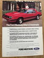 Ford Mustang Ghia 3.3 Automatic originele advertentie, Ophalen of Verzenden, Gelezen, Ford