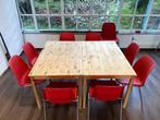 10 rode stoelen voor trainingsruimte of kantine (stapelbaar), Huis en Inrichting, Stoelen, Ophalen, Overige materialen, Zo goed als nieuw
