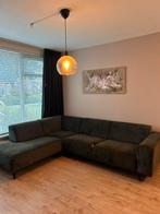 Prachtige donkergroene velours bank, Huis en Inrichting, Banken | Complete zithoeken, Ophalen, Zo goed als nieuw, Stof