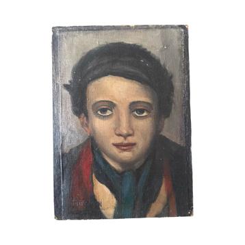 Claes Huisman (1885-1973) Portret schilderijtje uit 1943. beschikbaar voor biedingen