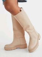 Nieuw in doos h&m kniehoge boots van leer maat 38, Hoge laarzen, H&M, Beige, Nieuw