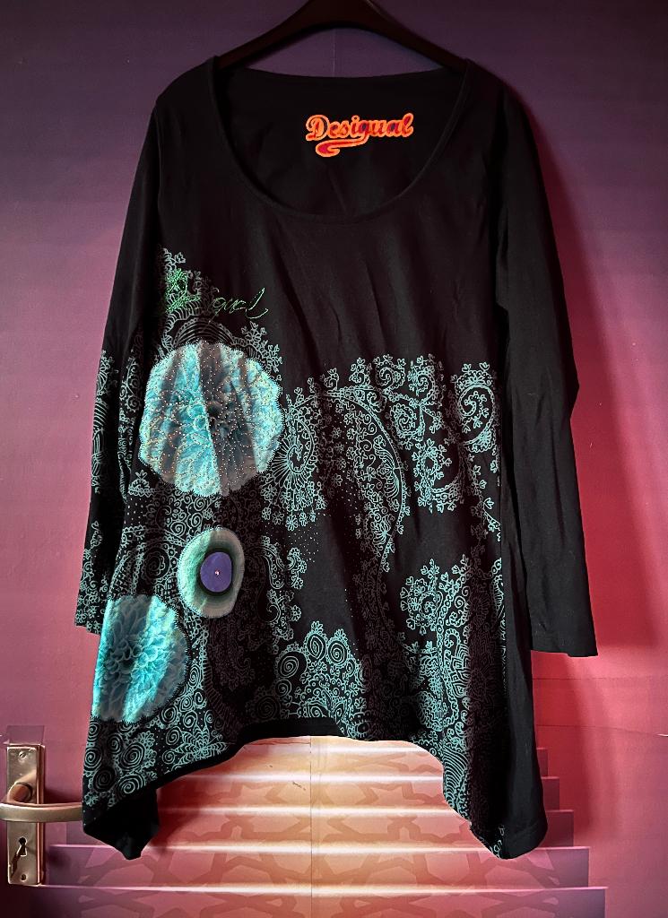 Nieuwe asymmetrische Desigual tuniek 42/44 nu 19,99€, Overige kleuren, Maat 42/44 (L), Nieuw, Ophalen of Verzenden