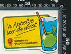 Sticker: Postgiro Rijkspostspaarbank - Een appeltje voor de, Verzamelen, Stickers, Ophalen of Verzenden