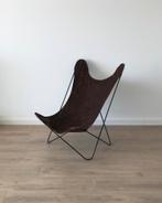 Vintage knoll vlinderstoel met canvas amsterdam  Belgie, Gebruikt, Zwart, Ophalen of Verzenden, Metaal