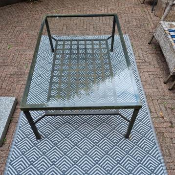 ikea tuintafel ijzer onderstel met glasplaat beschikbaar voor biedingen