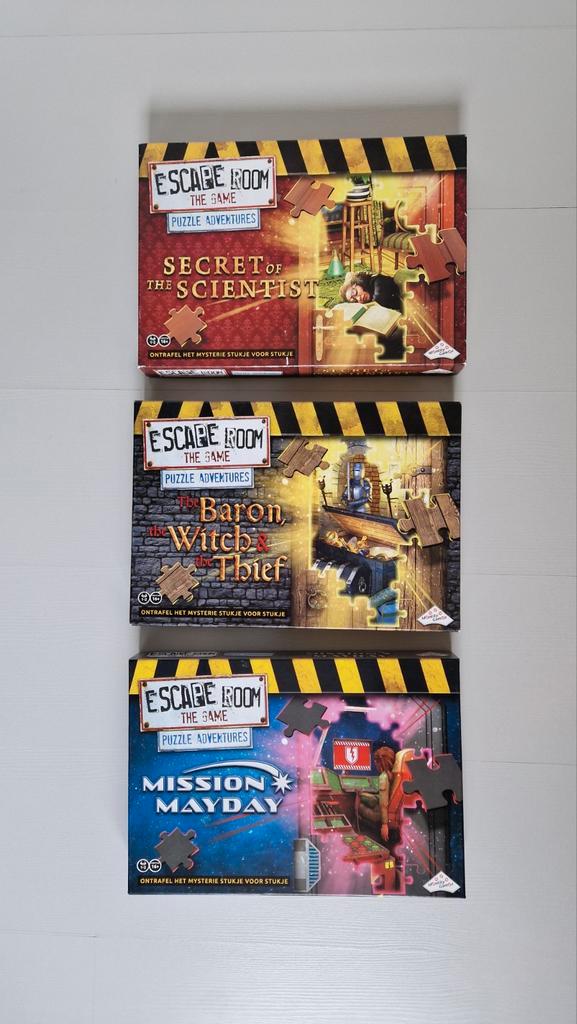 Escaperoom The Game PUZZLE ADVENTURE 3 stuks, Hobby en Vrije tijd, Gezelschapsspellen | Overige, Zo goed als nieuw, Een of twee spelers