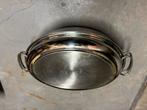 Ovale rvs pan, Huis en Inrichting, Keuken | Potten en Pannen, Ophalen of Verzenden, Zo goed als nieuw, Rvs, Koekenpan of Braadpan