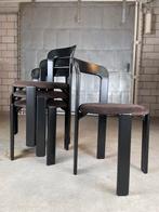 4x Bruno Rey chair zwart/bruin, Vier, Gebruikt, Ophalen of Verzenden, Hout