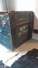 Oude Houten Kist ark,s beschuit - Vintage, Ophalen, Minder dan 50 cm, Gebruikt, 50 tot 100 cm