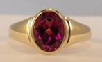 Geelgouden ring met Rhodoliet – designer – maat 18, 18 tot 19, Verzenden, Nieuw, Dame of Heer
