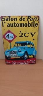 Blikken Bord Salon de Paris 2CV - 20x30 cm, Ophalen of Verzenden